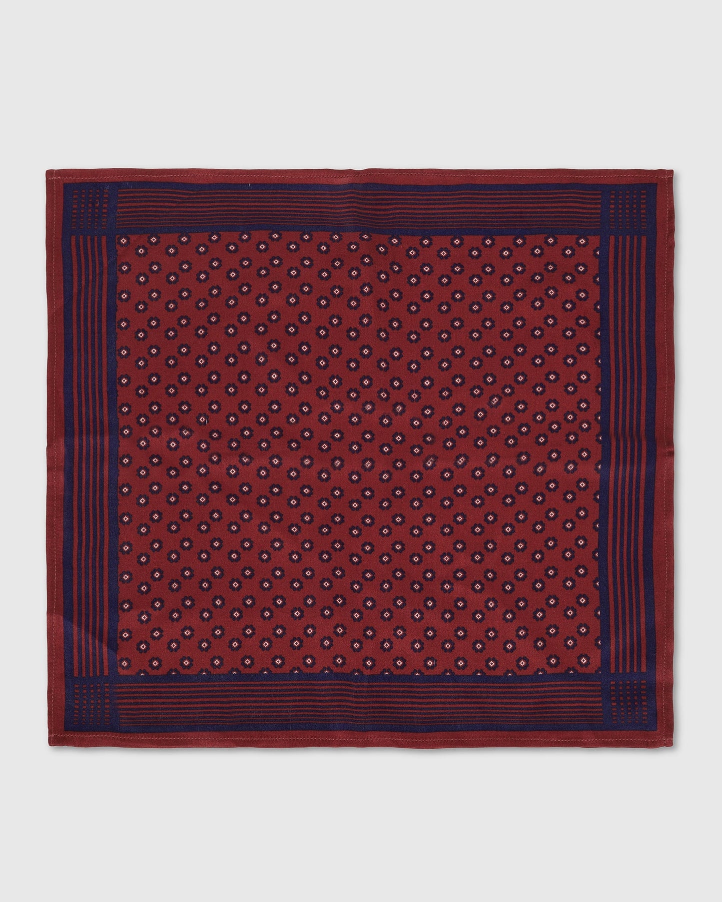Red Printed Pocket Square - Warren