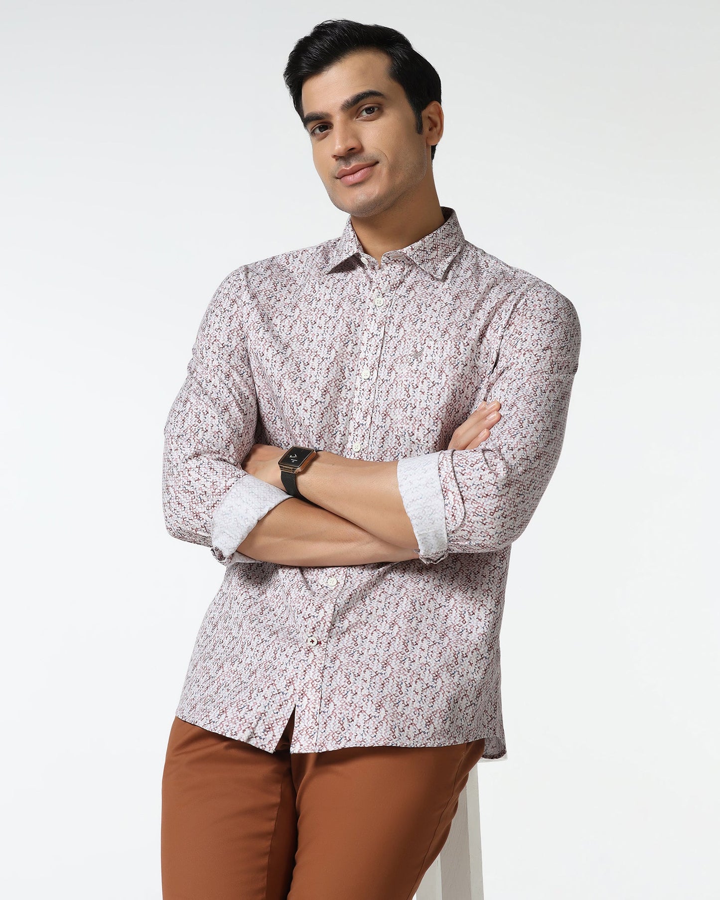 Rust Printed Shirt - Emeric