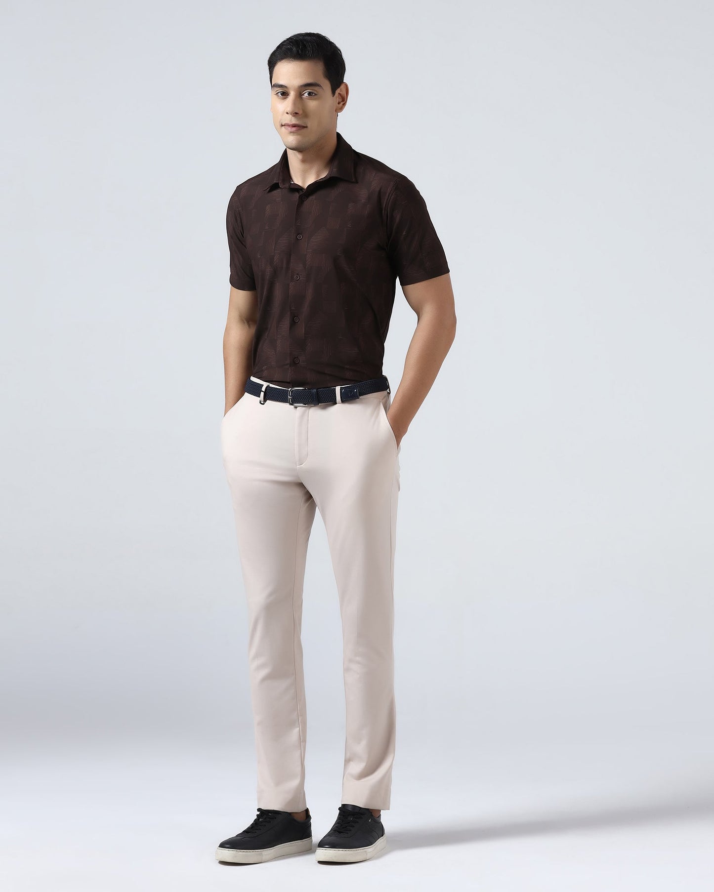 Rust Half Sleeve TechPro Printed Shirt - Median