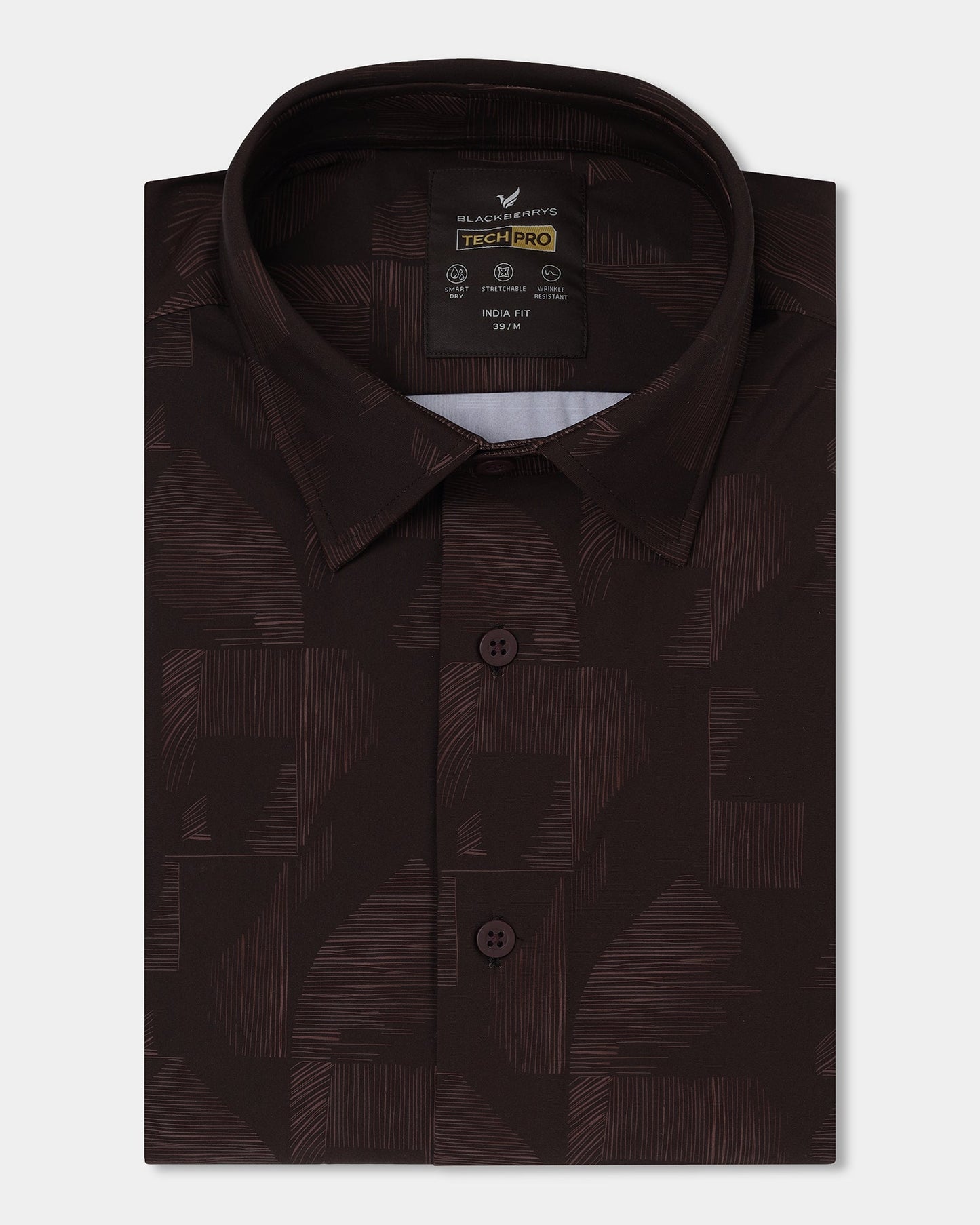 Rust Half Sleeve TechPro Printed Shirt - Median