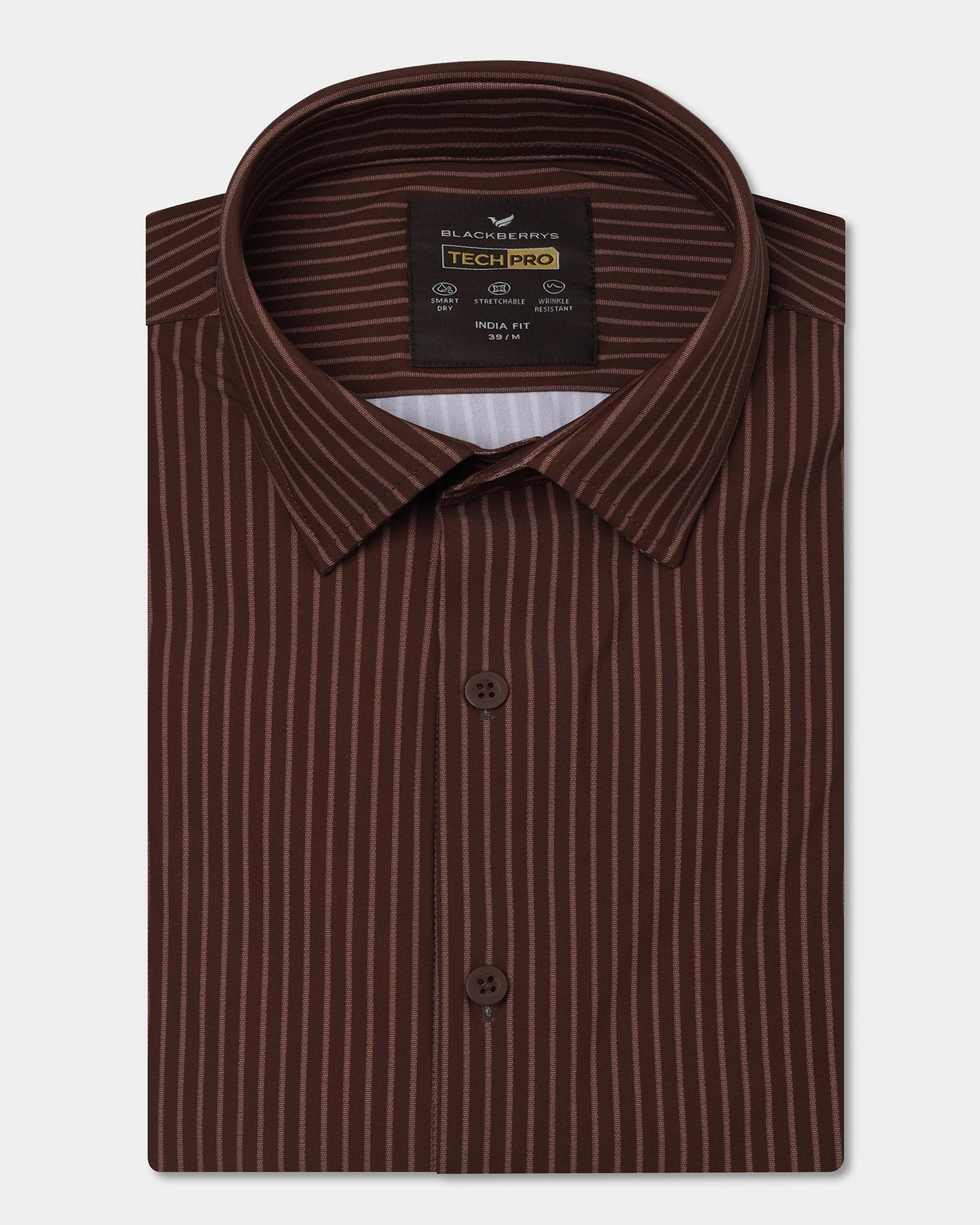 Rust Half Sleeve TechPro Stripe Shirt - Inertia