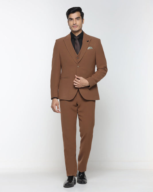 Rust Three Piece Solid Suit - Kover