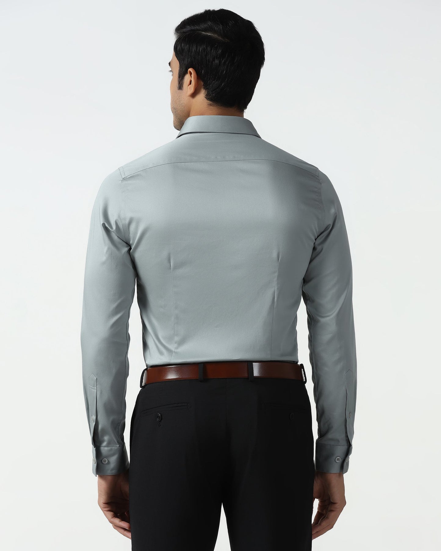 Sage Green Non Iron Solid Shirt - Liviya
