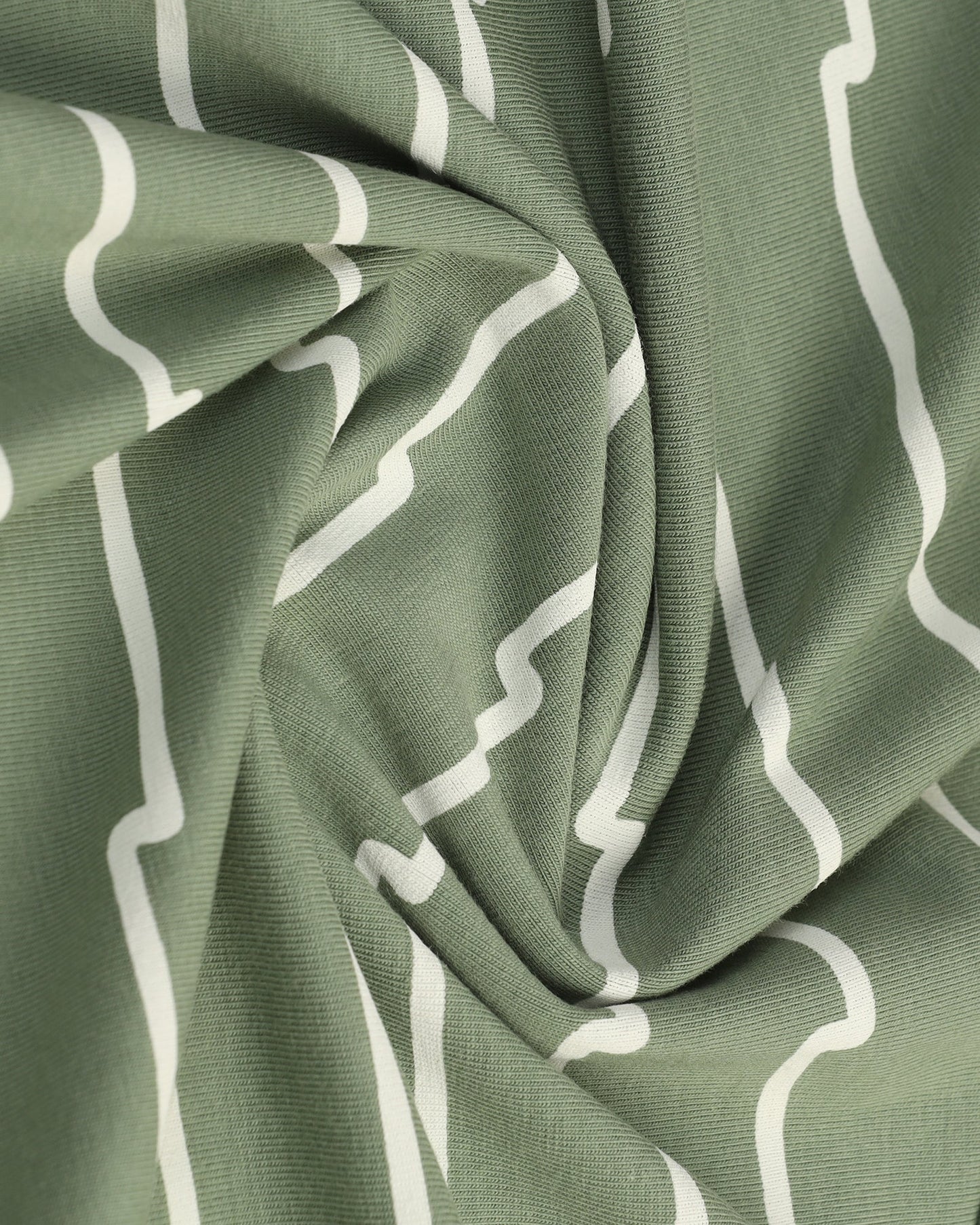 Sage Green Printed Polo - Maze