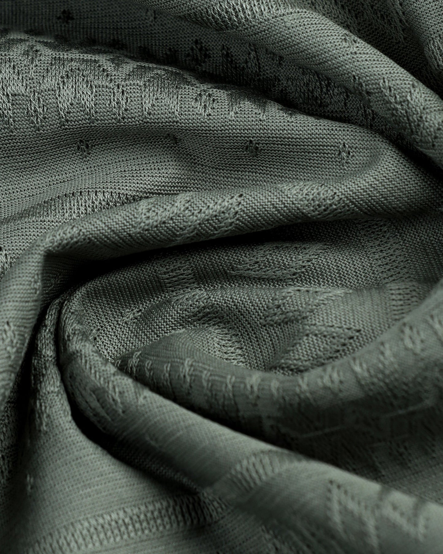Sage Green Textured Polo - Tomb