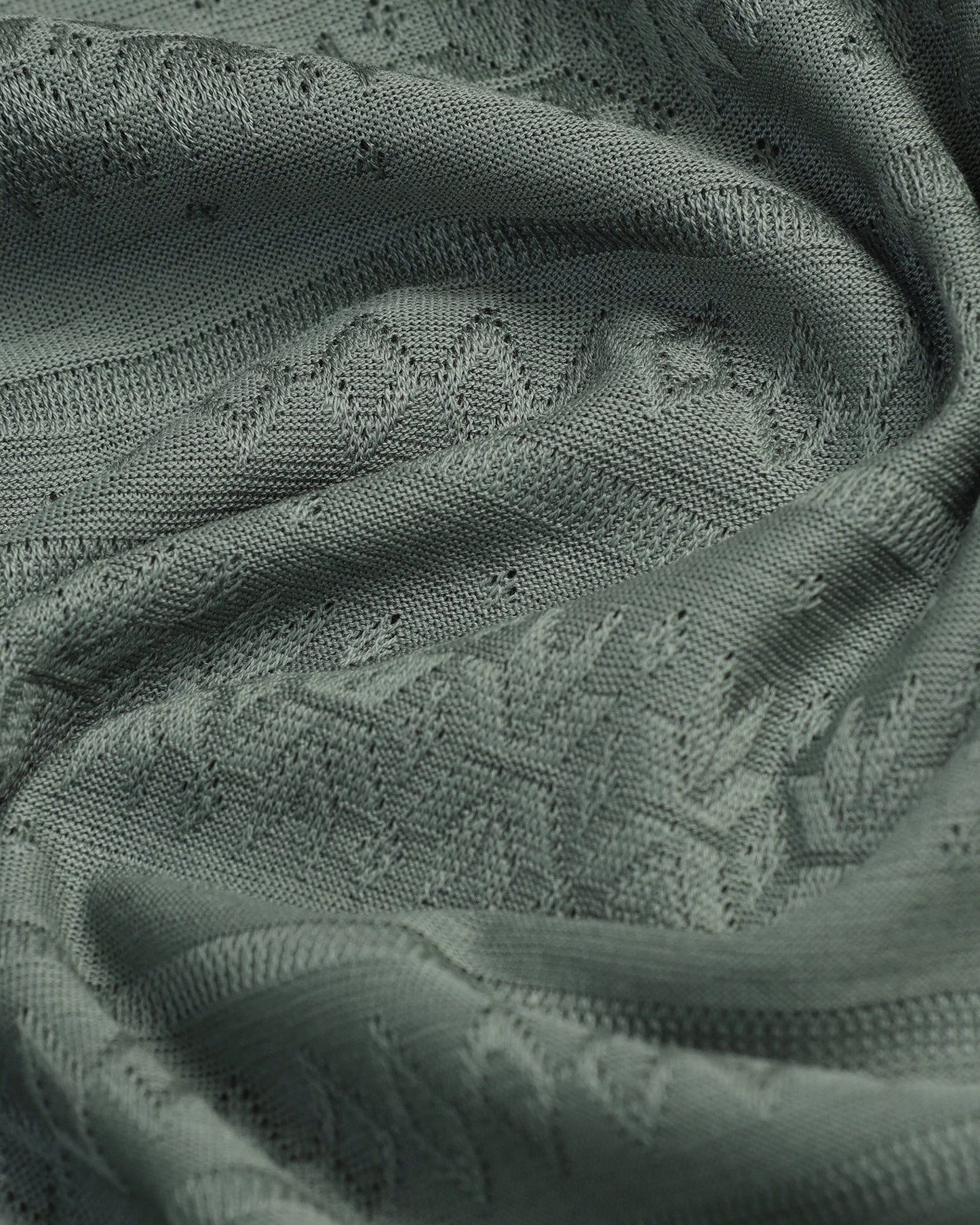 Sage Green Textured Polo - Tomb