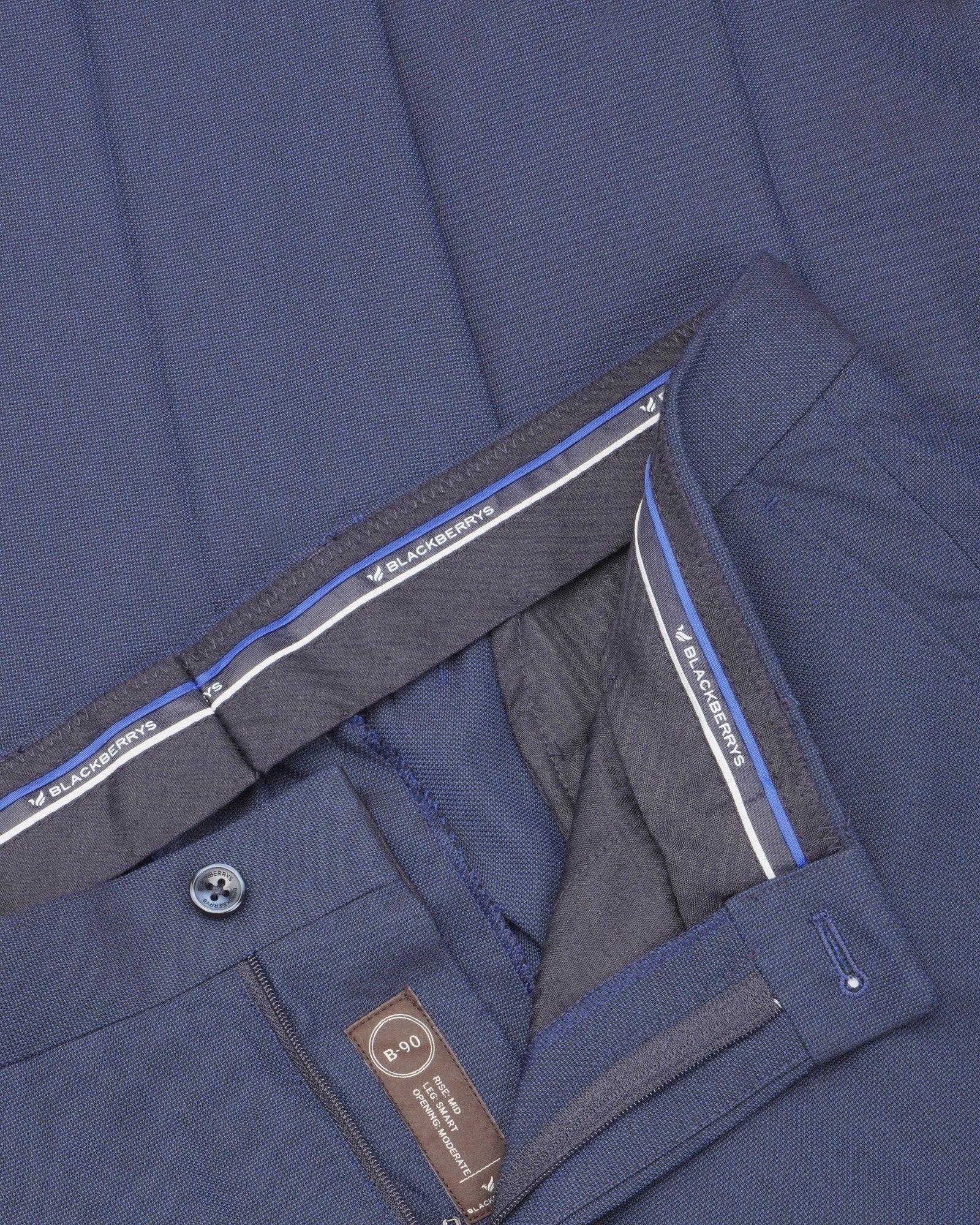 Selta Formal Technowaist Trouser In Navy (B90 Fit) - blackberrys-clothing