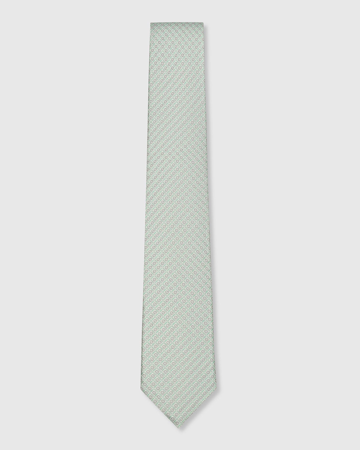 Silk Light Green Jacquard Tie - Vera