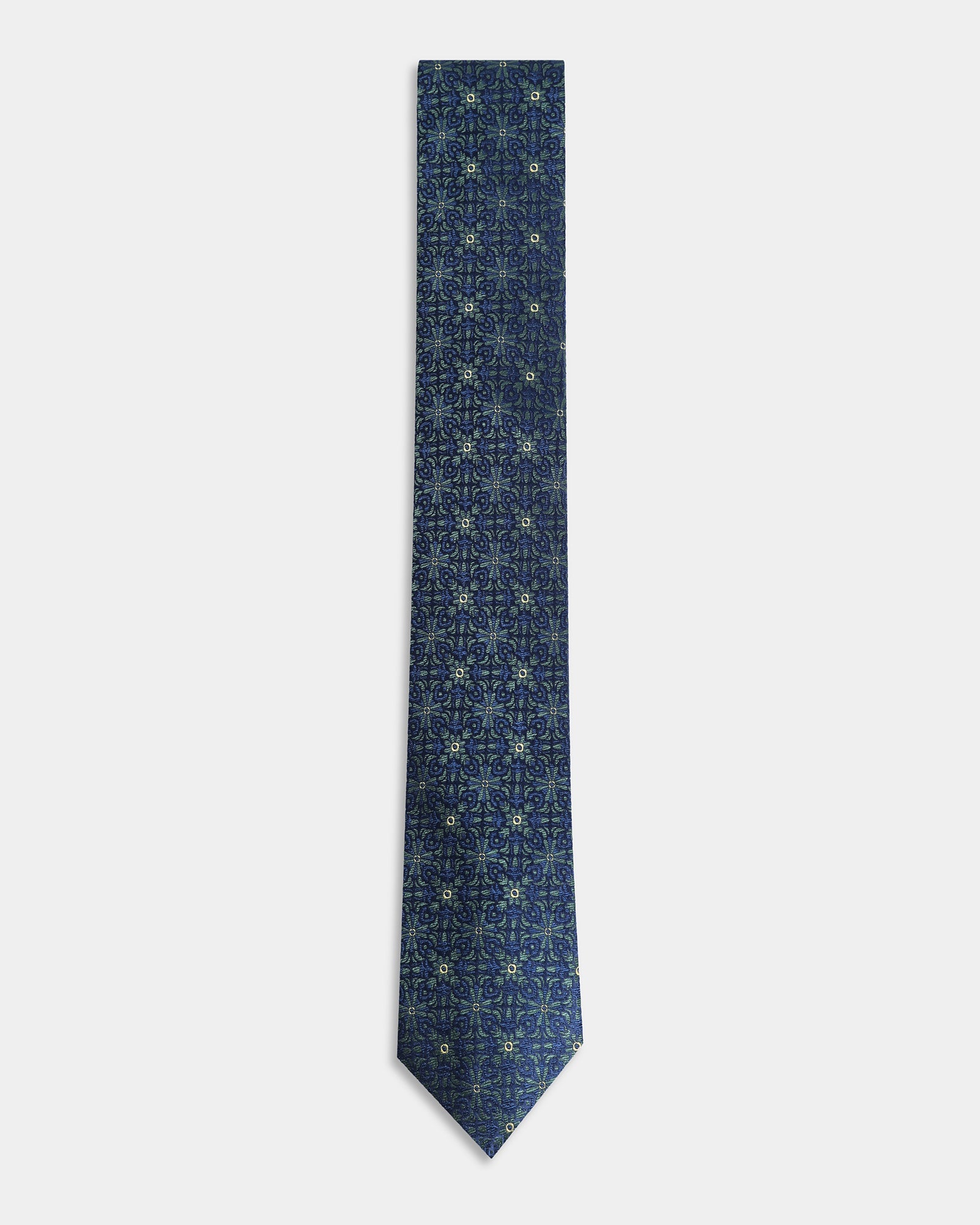 Silk Green Jacquard TIie- Wico