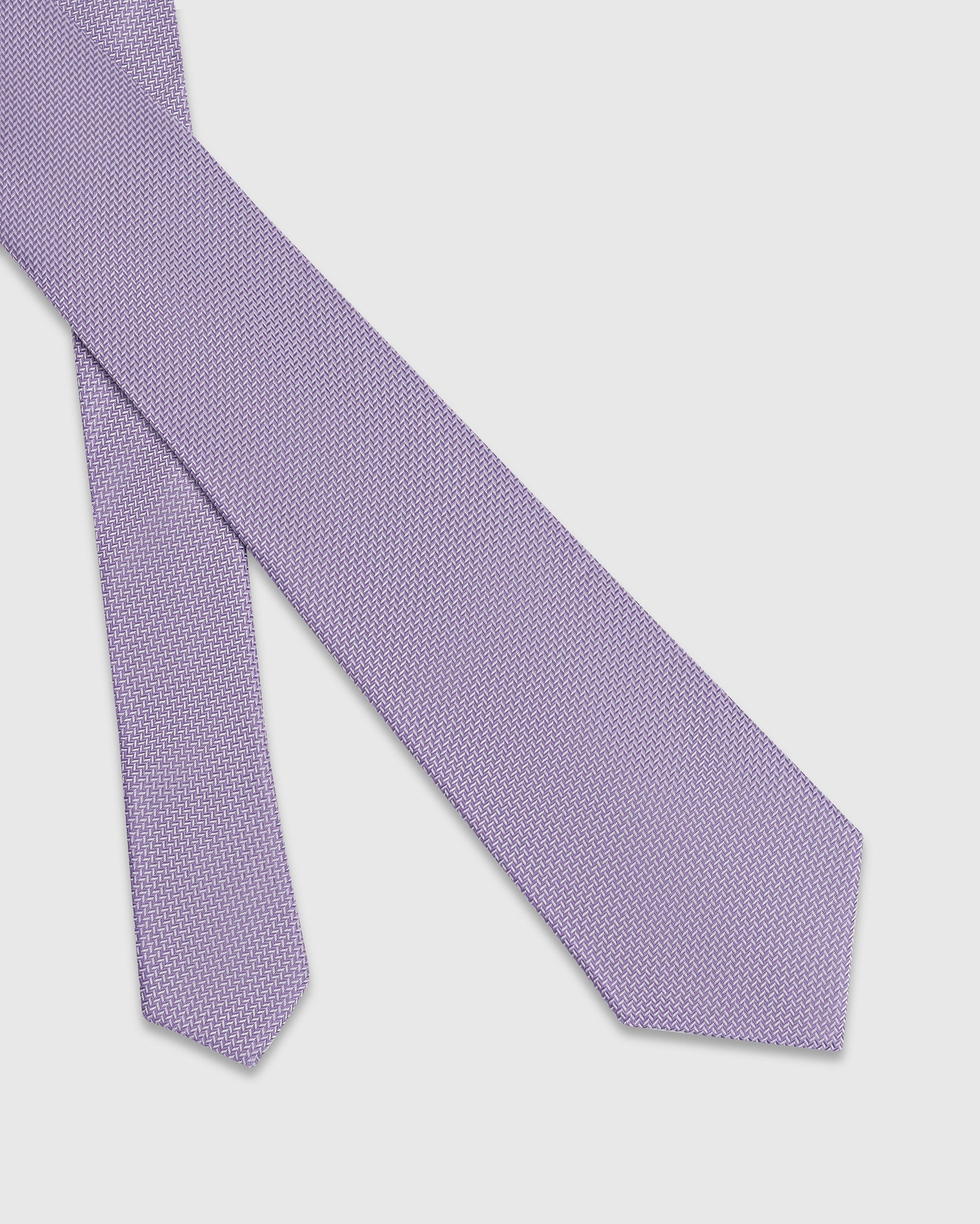 Silk Light Purple Jacquard Tie - Light