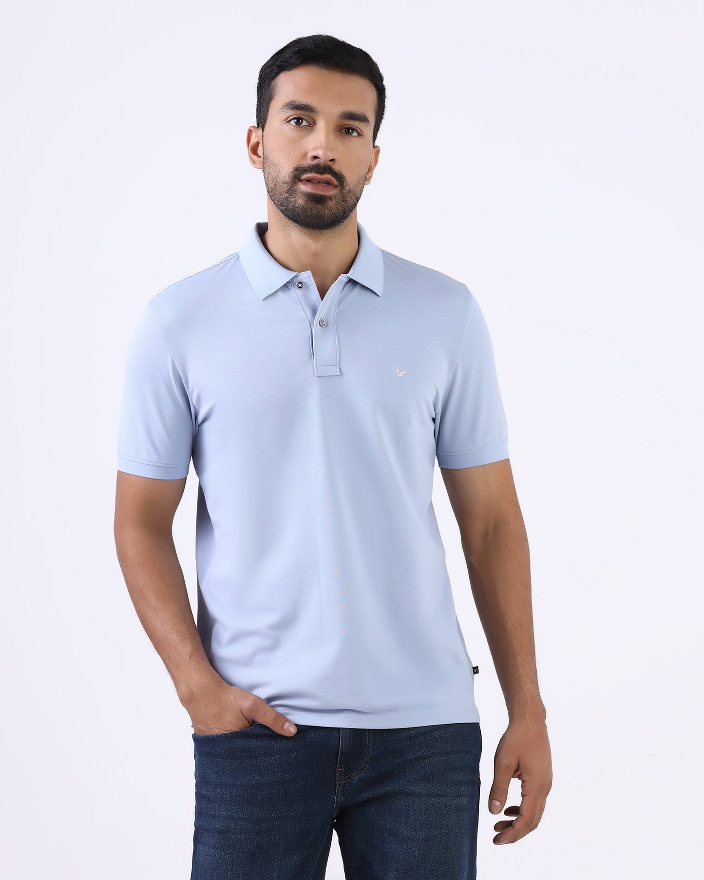 Sky Blue Must Haves Solid Polo - Yukii