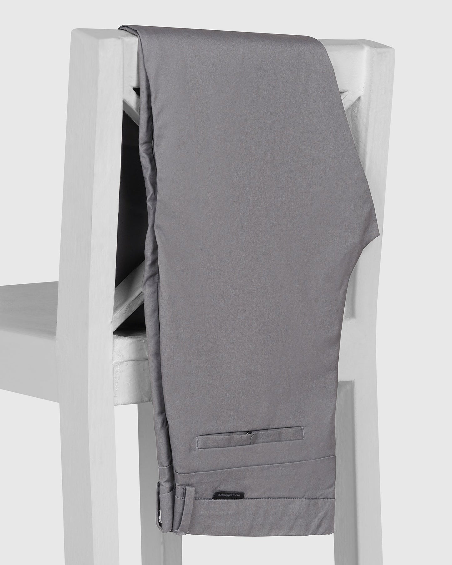 Slim Comfort B-95 Casual Grey Solid Khakis - Fred