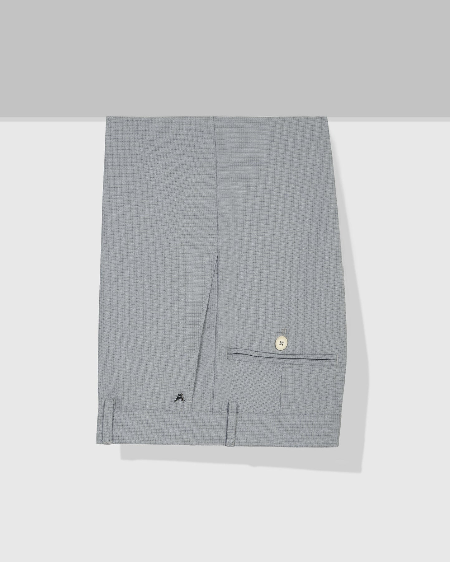 Slim Comfort B-95 Formal Light Blue Check Trouser - Windsor