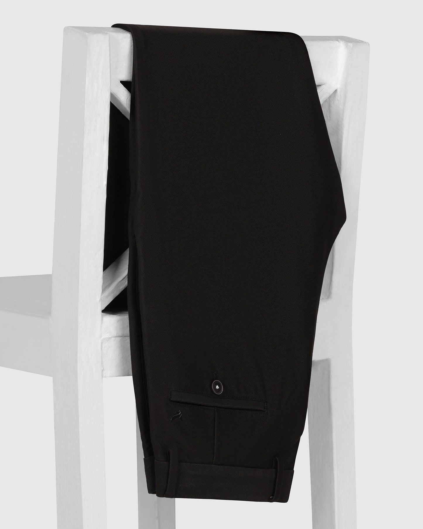 Slim Fit B-91 Casual Black Solid Khakis - Victor