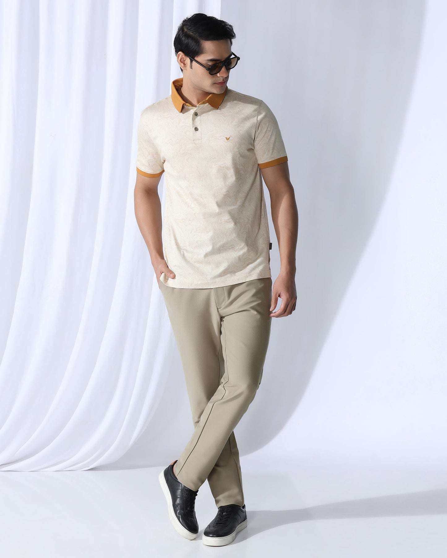 Slim Fit B-91 Casual Pistachio Solid Khakis - Victor