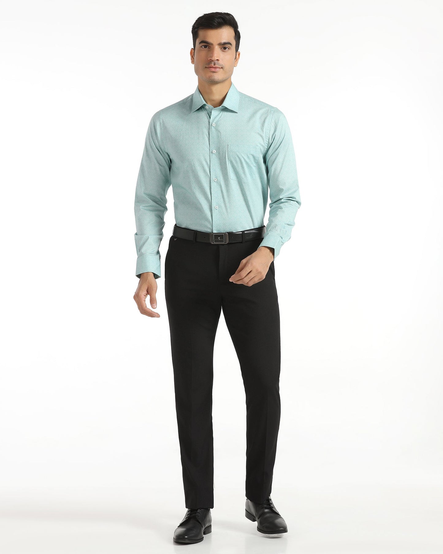 Slim Comfort B-95 Formal Black Textured Trouser - Campbell