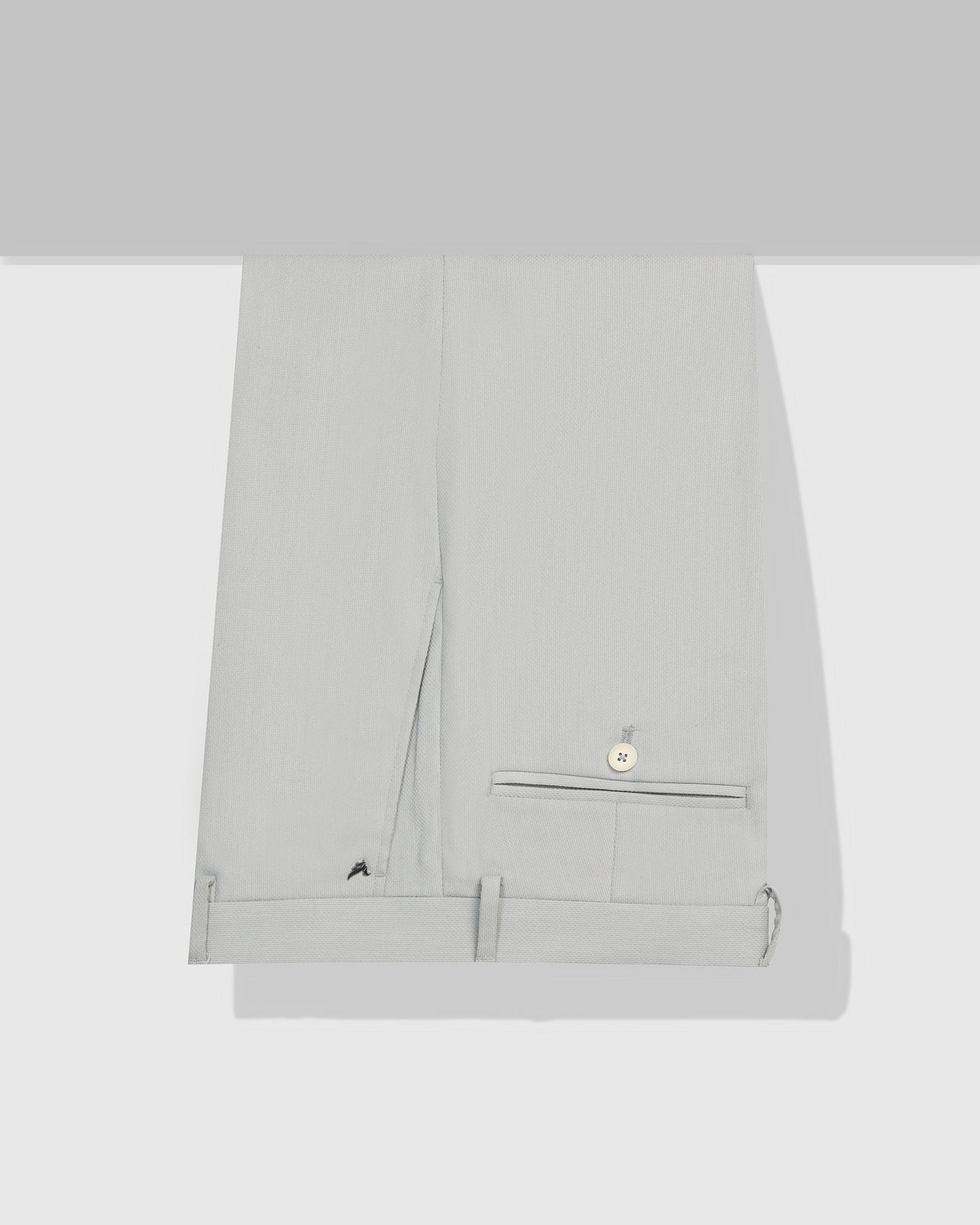 Slim Comfort B-95 Formal Light Grey Textured Trouser - Coach