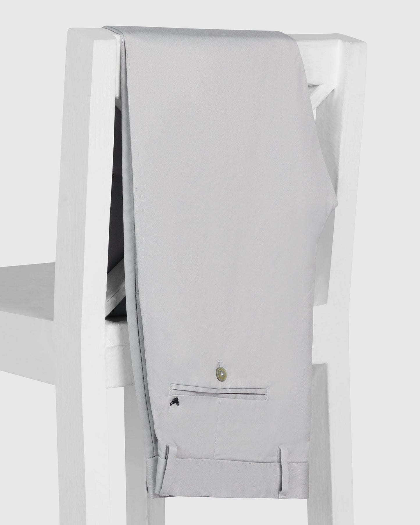 Slim Fit B-91 Casual Light Grey Solid Khakis - Martin
