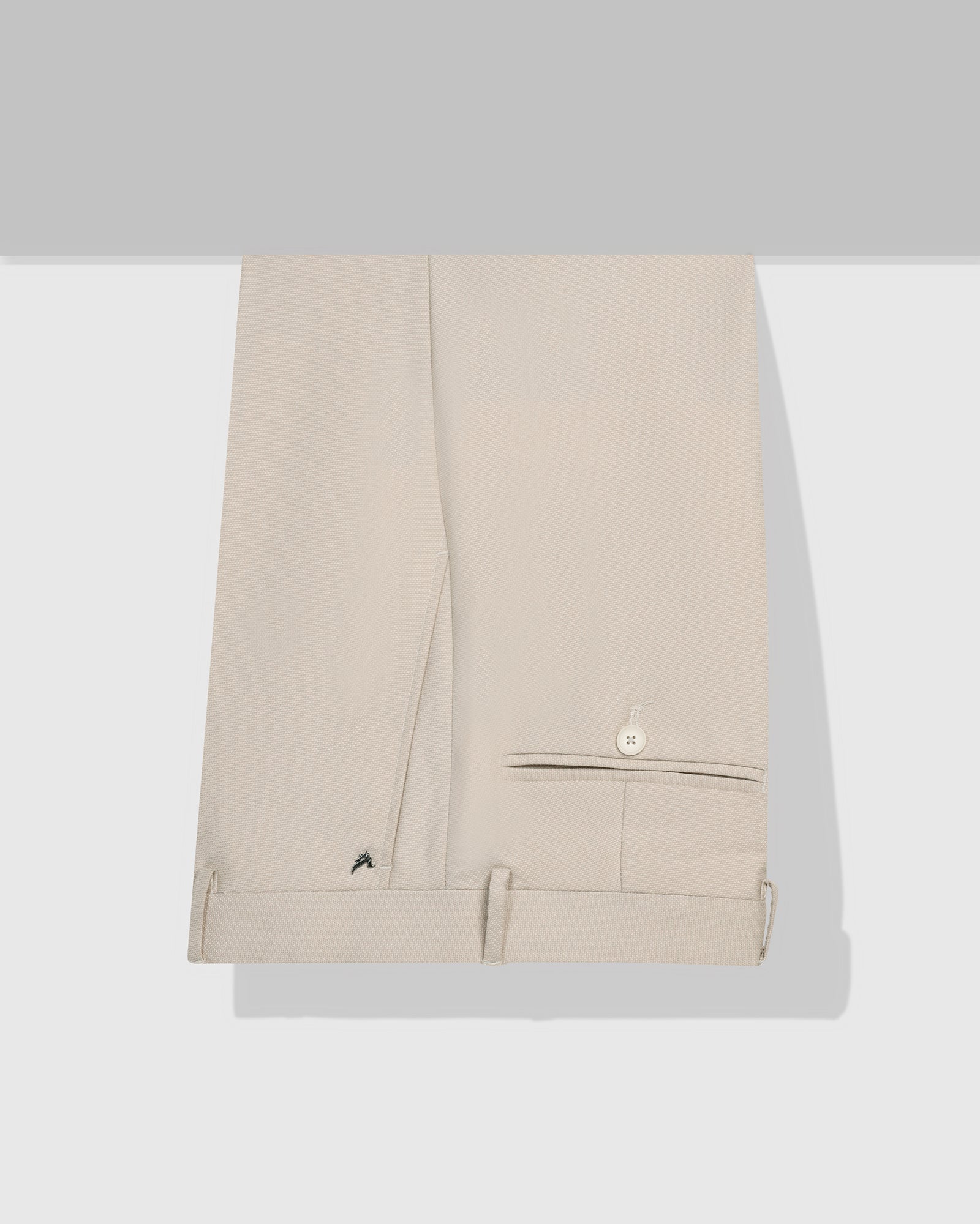 Slim Fit B-91 Formal Beige Textured Trouser - Otto