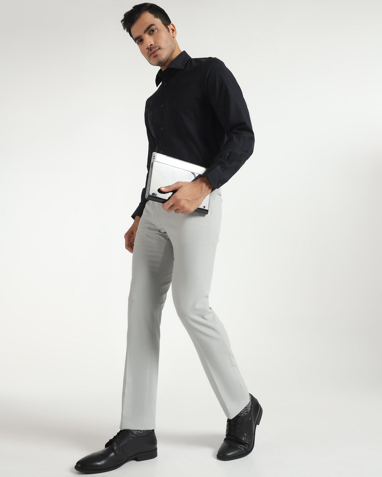 Slim Fit B-91 Formal Olive Textured Trouser - Tom