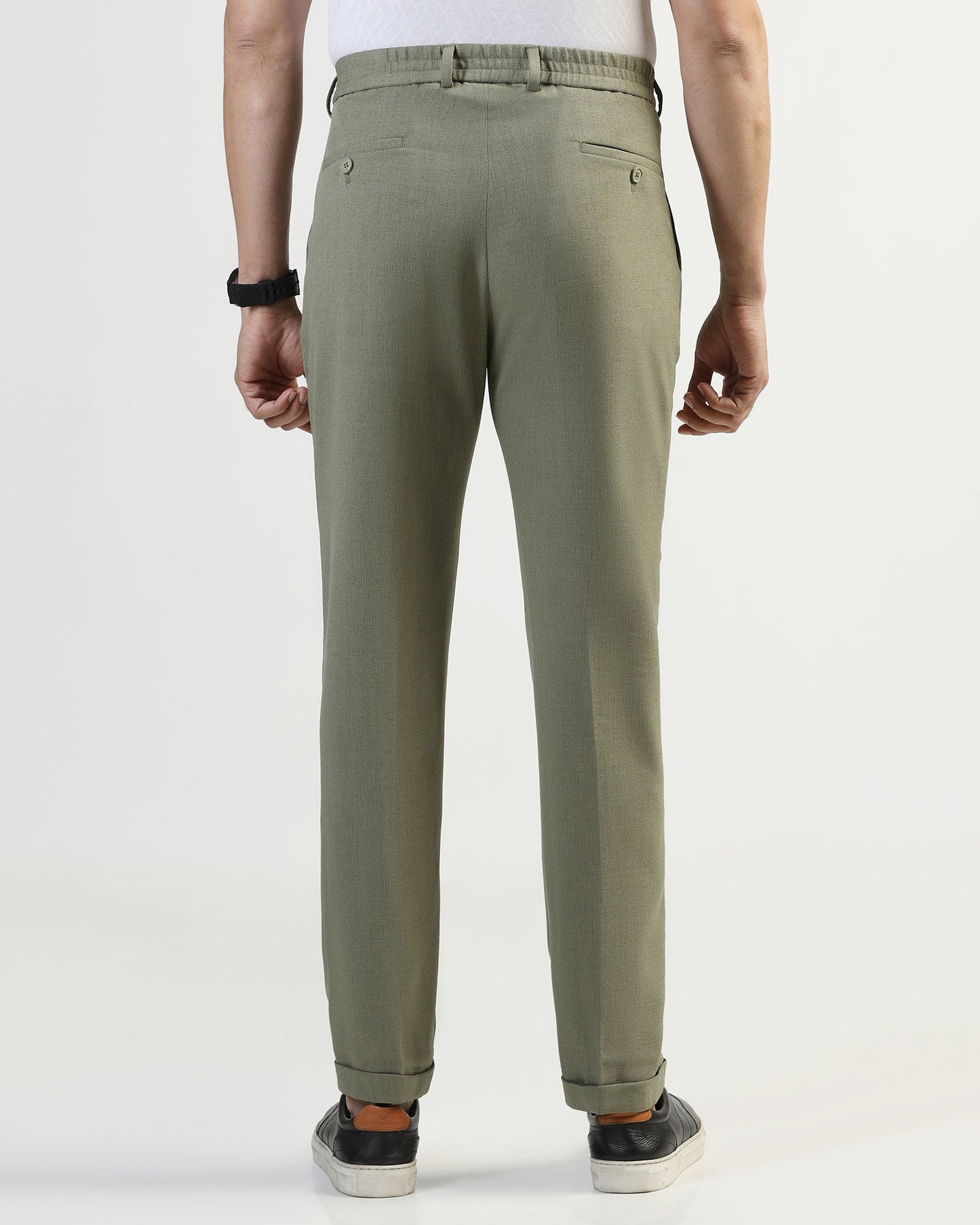 Sneaker Fit Olive Solid Pant - Icon