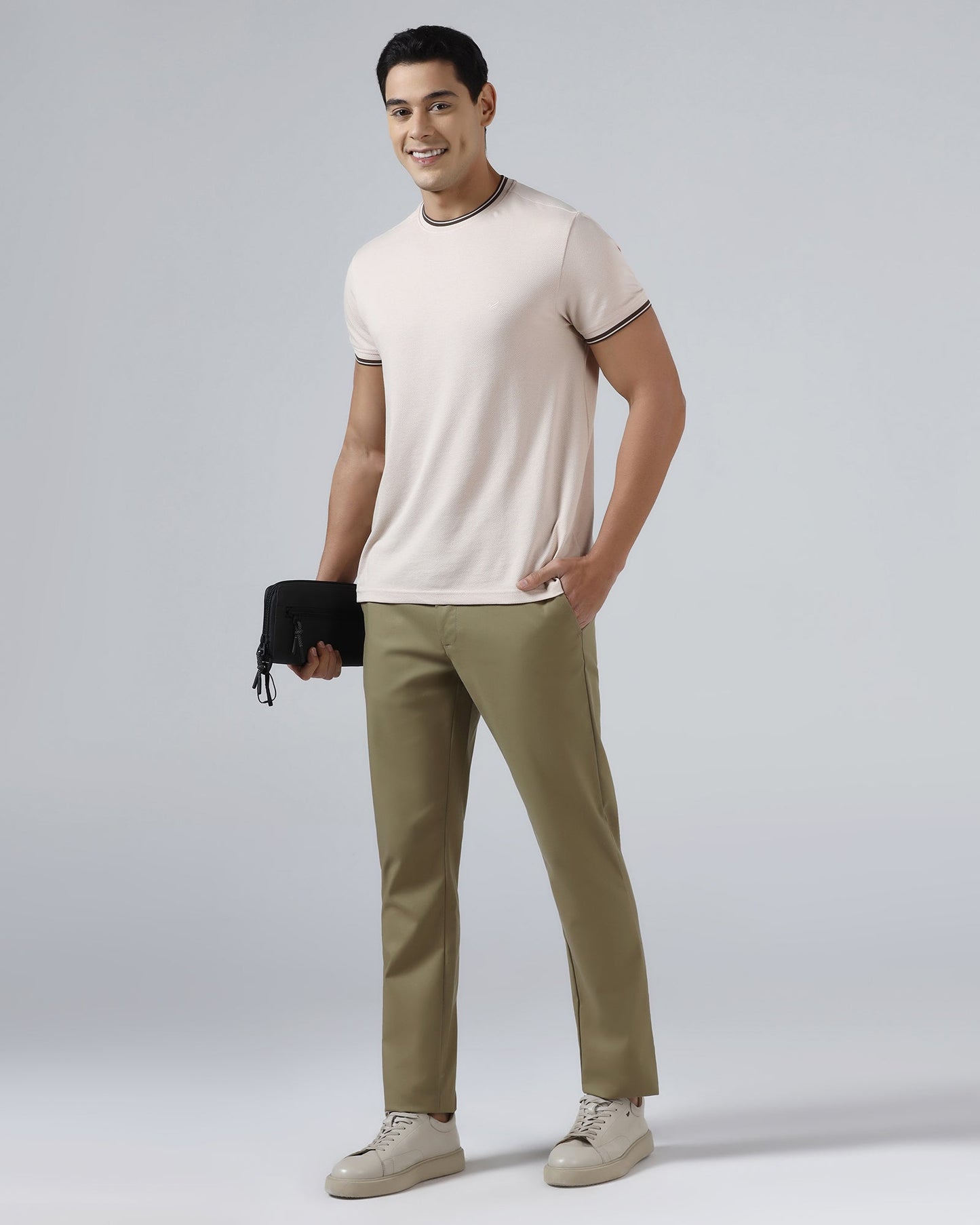 Stone Beige Non Iron Solid Khakis - Maple