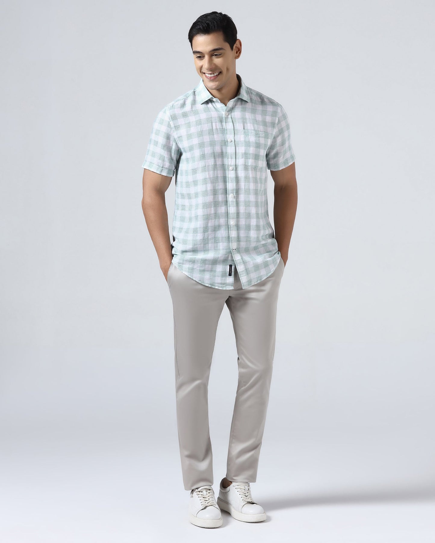 Stone Non Iron Solid Khakis - Cypres