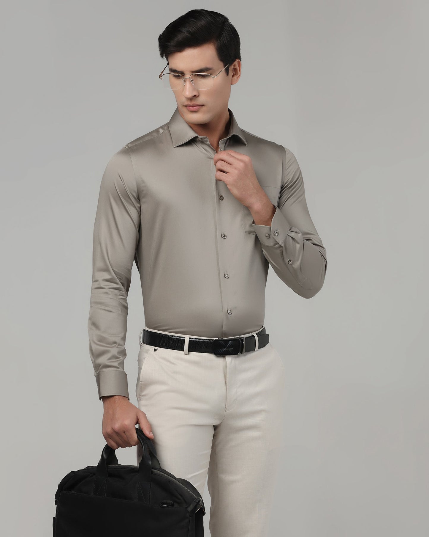 Stone Unwrinkle Solid Shirt - Sylvia