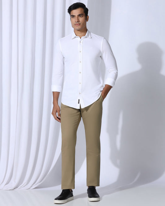 Straight B-90 Casual Khaki Solid Khakis - Martin