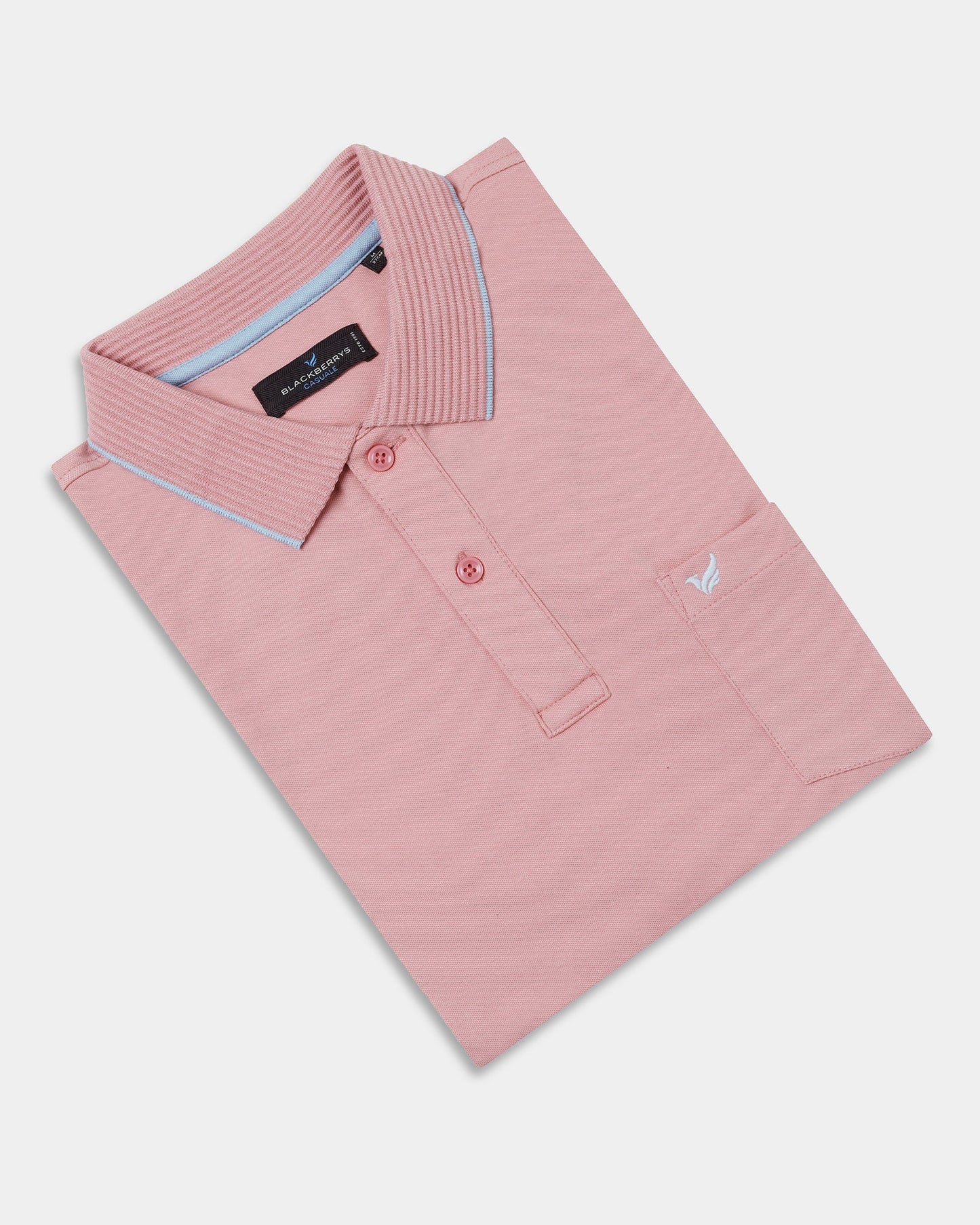 Summer Pink Solid Polo - Aesun
