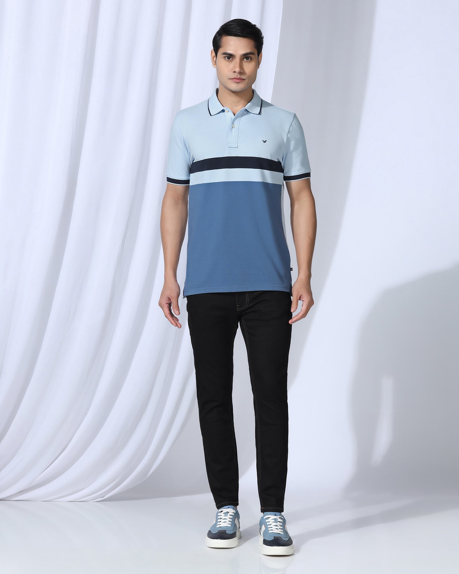 Super Clean Skinny Cropped Fiji Fit Indigo Jeans - Elias