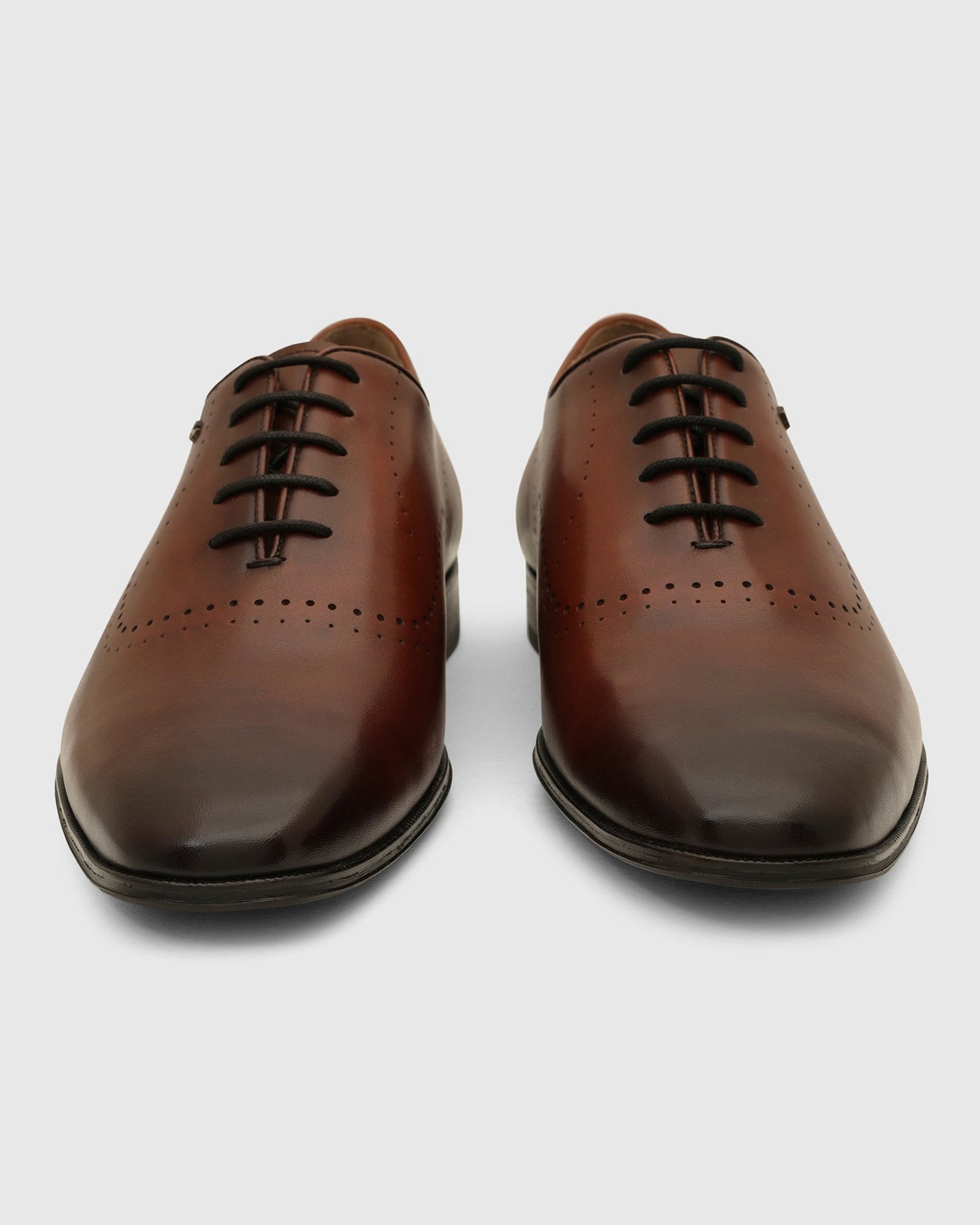 Tan Solid Oxford Shoes - Asteroid