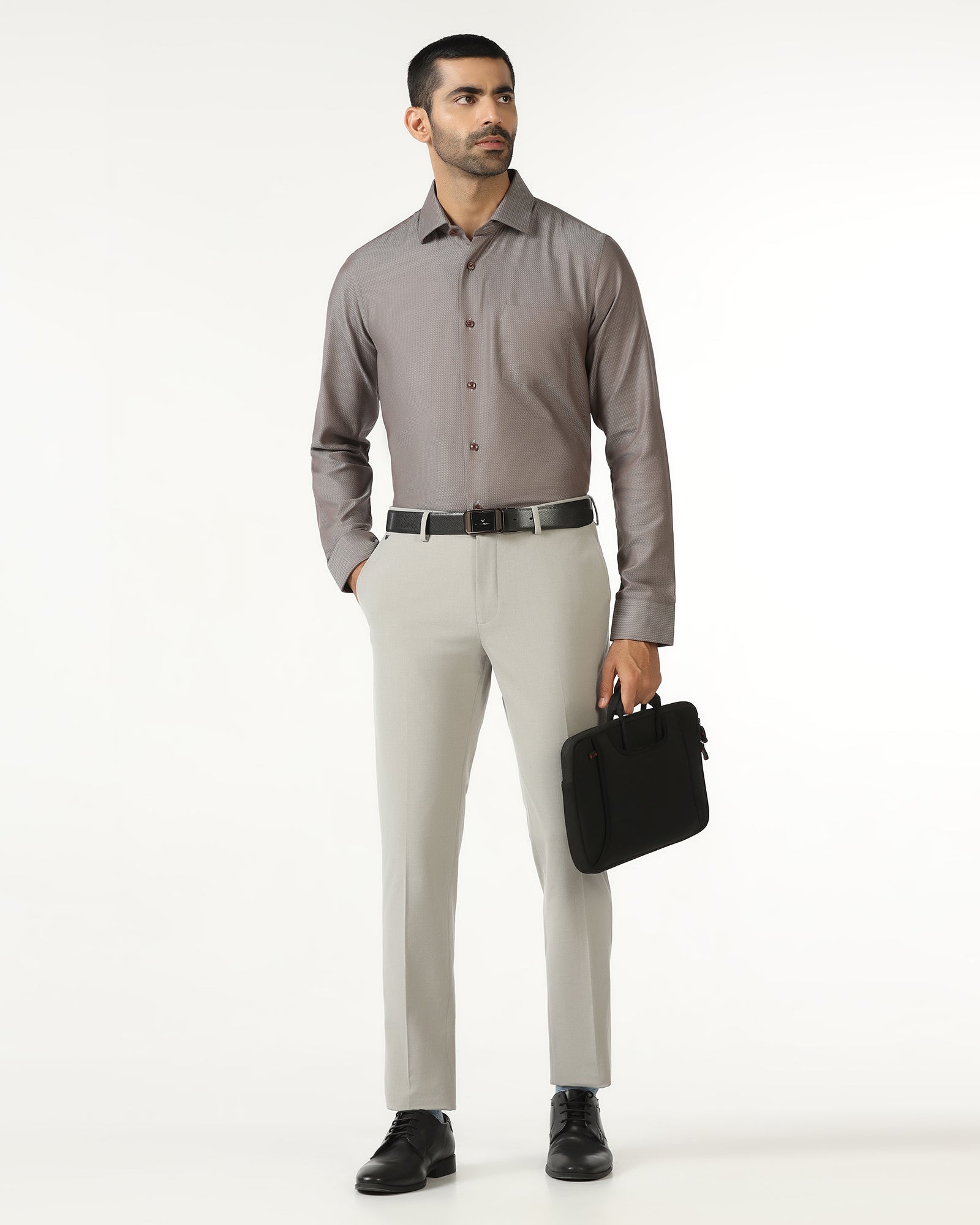 Tan Textured Shirt - Recite
