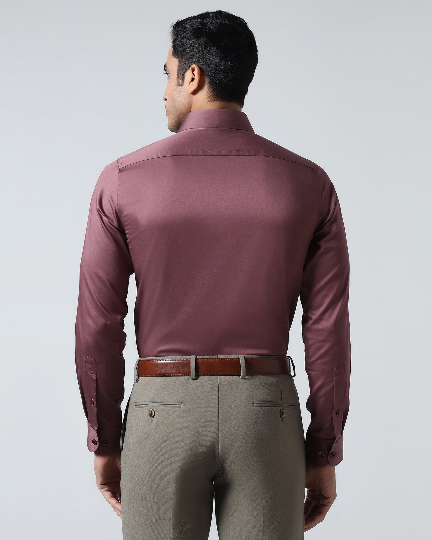 Dusty Pink Unwrinkle Solid Shirt - Sylvia