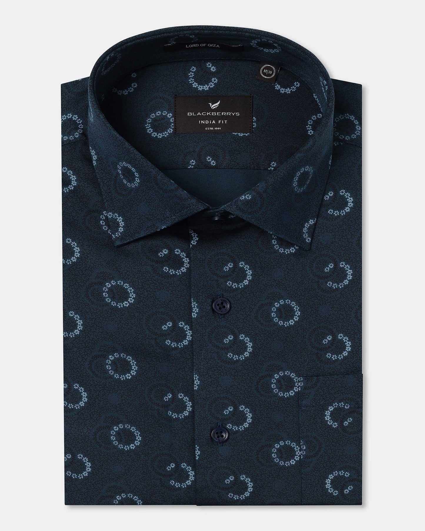 Teal Printed Shirt - Circuit