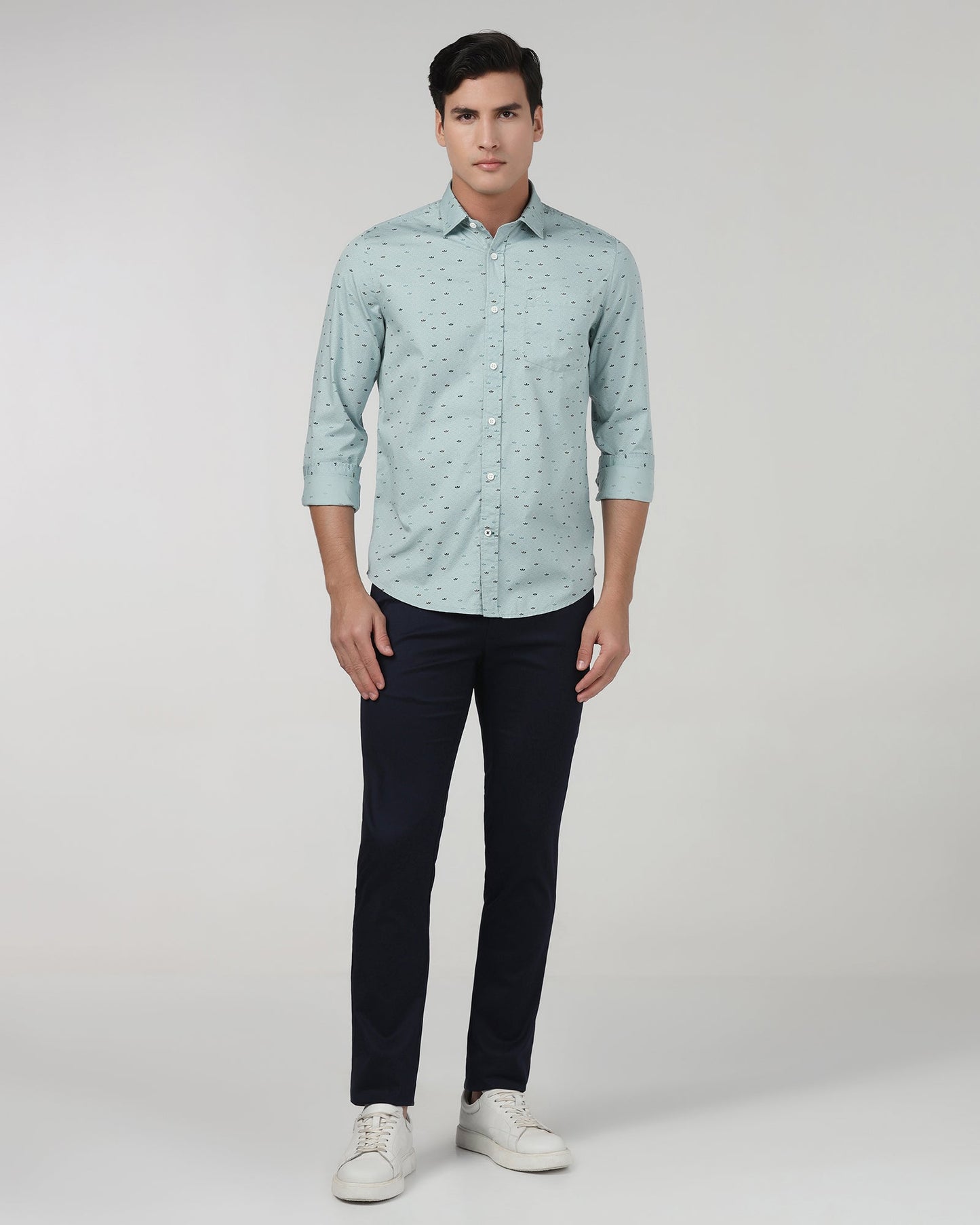 Teal Printed Shirt - Tobas