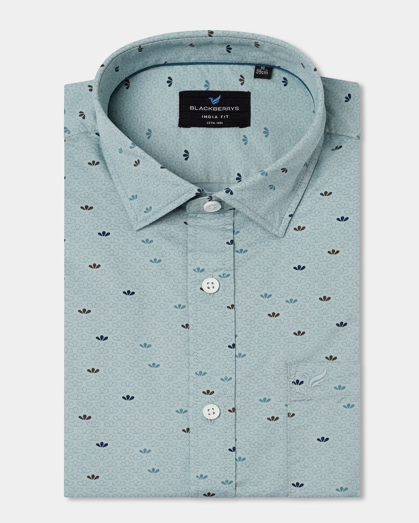 Teal Printed Shirt - Tobas
