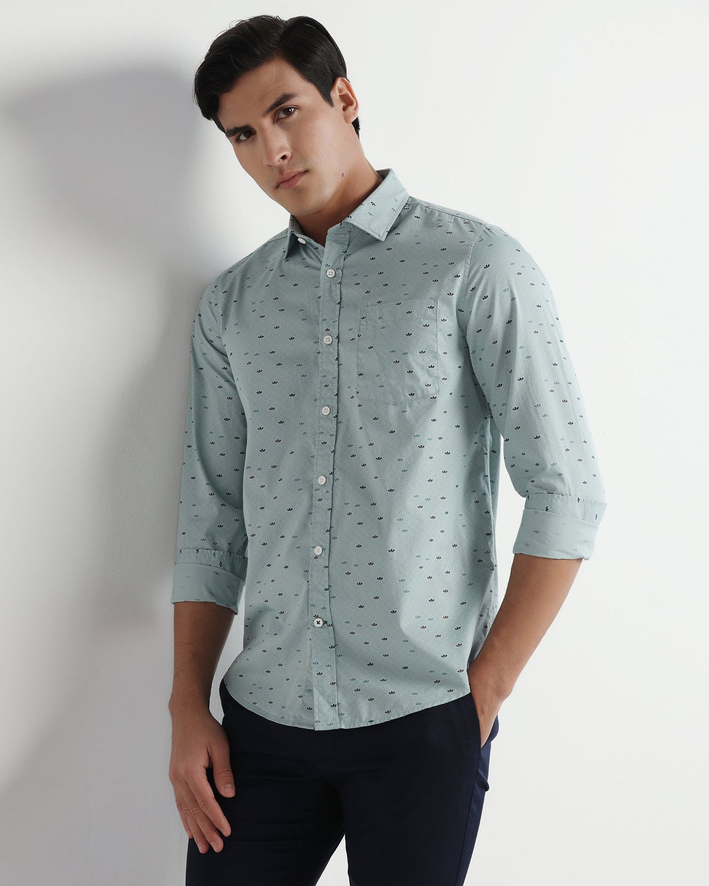 Teal Printed Shirt - Tobas