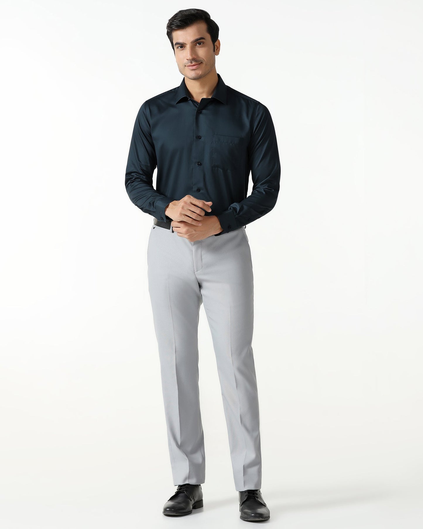 Teal Solid Shirt - Roger