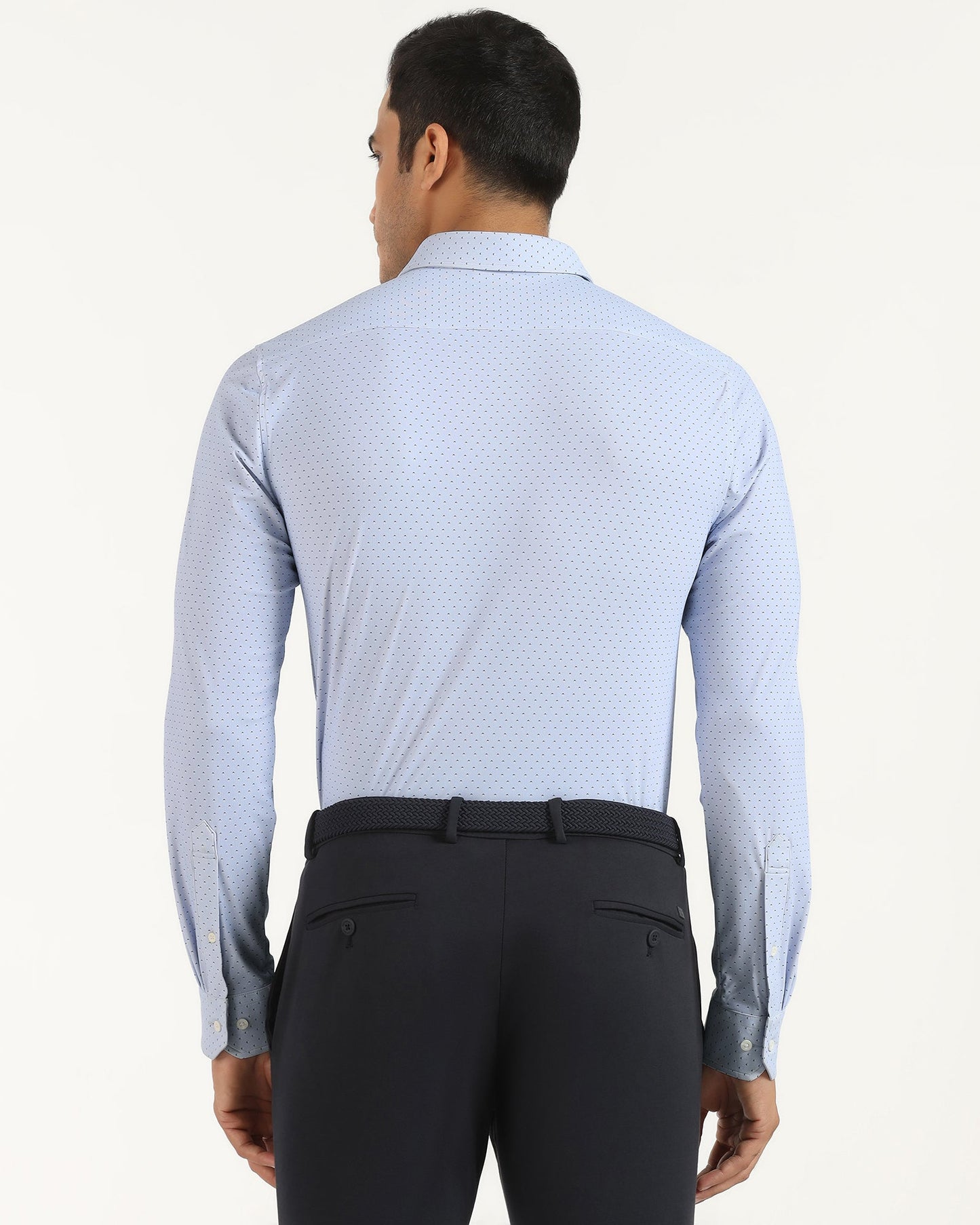 TechPro Formal Blue Printed Shirt - Draco