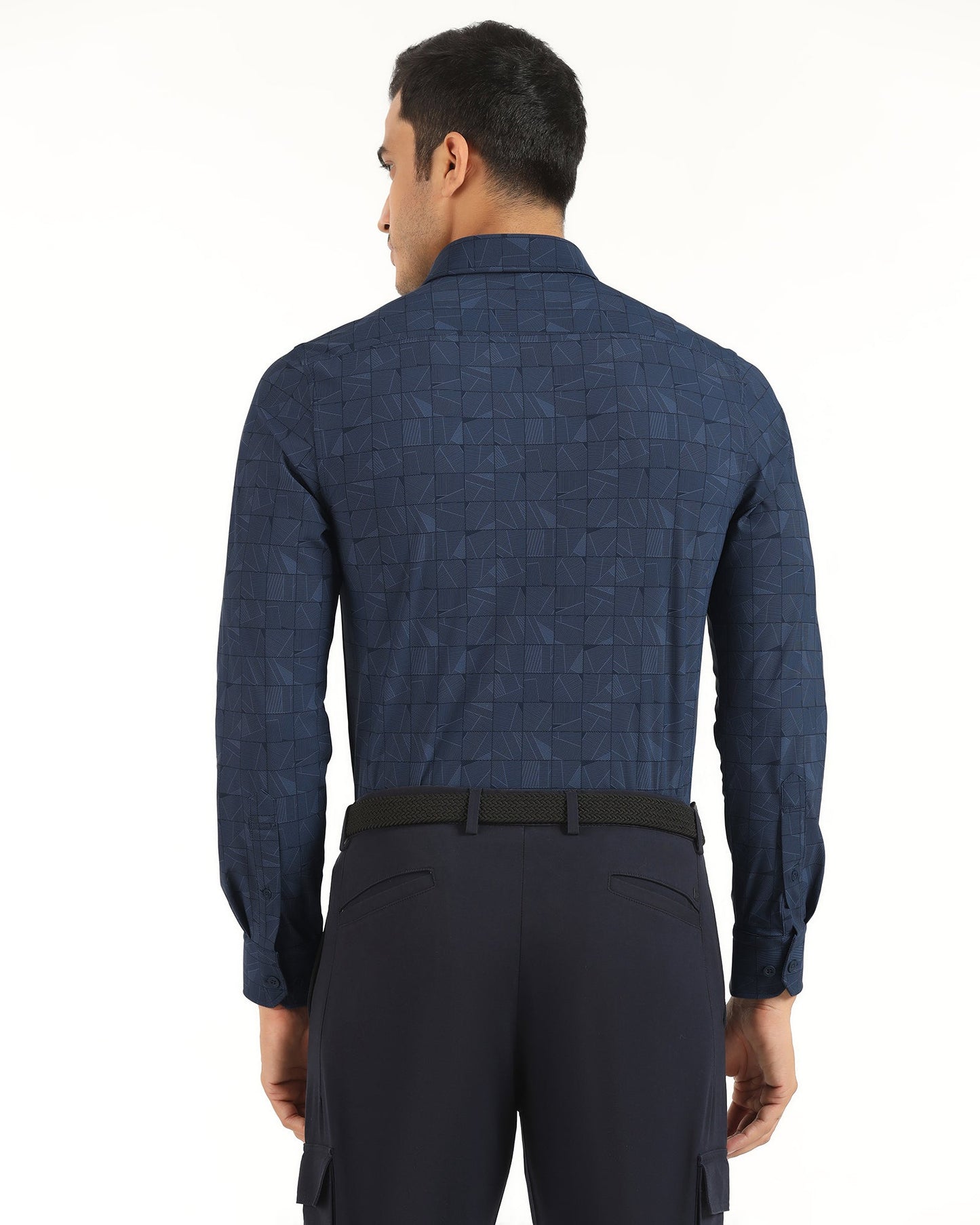 TechPro Formal Navy Printed Shirt - Kyler