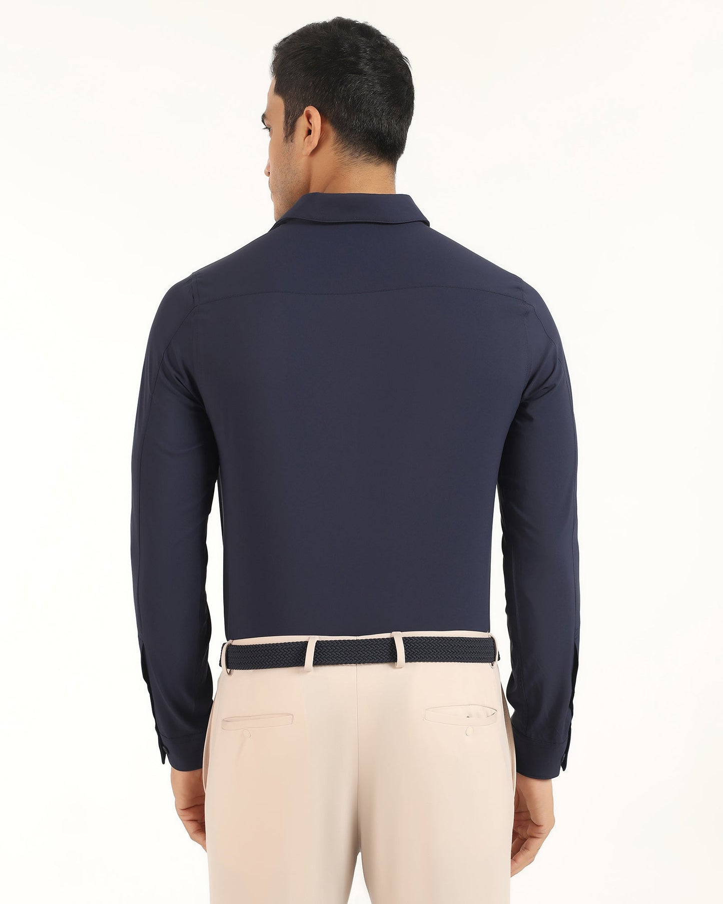 TechPro Formal Navy Solid Shirt - Greece