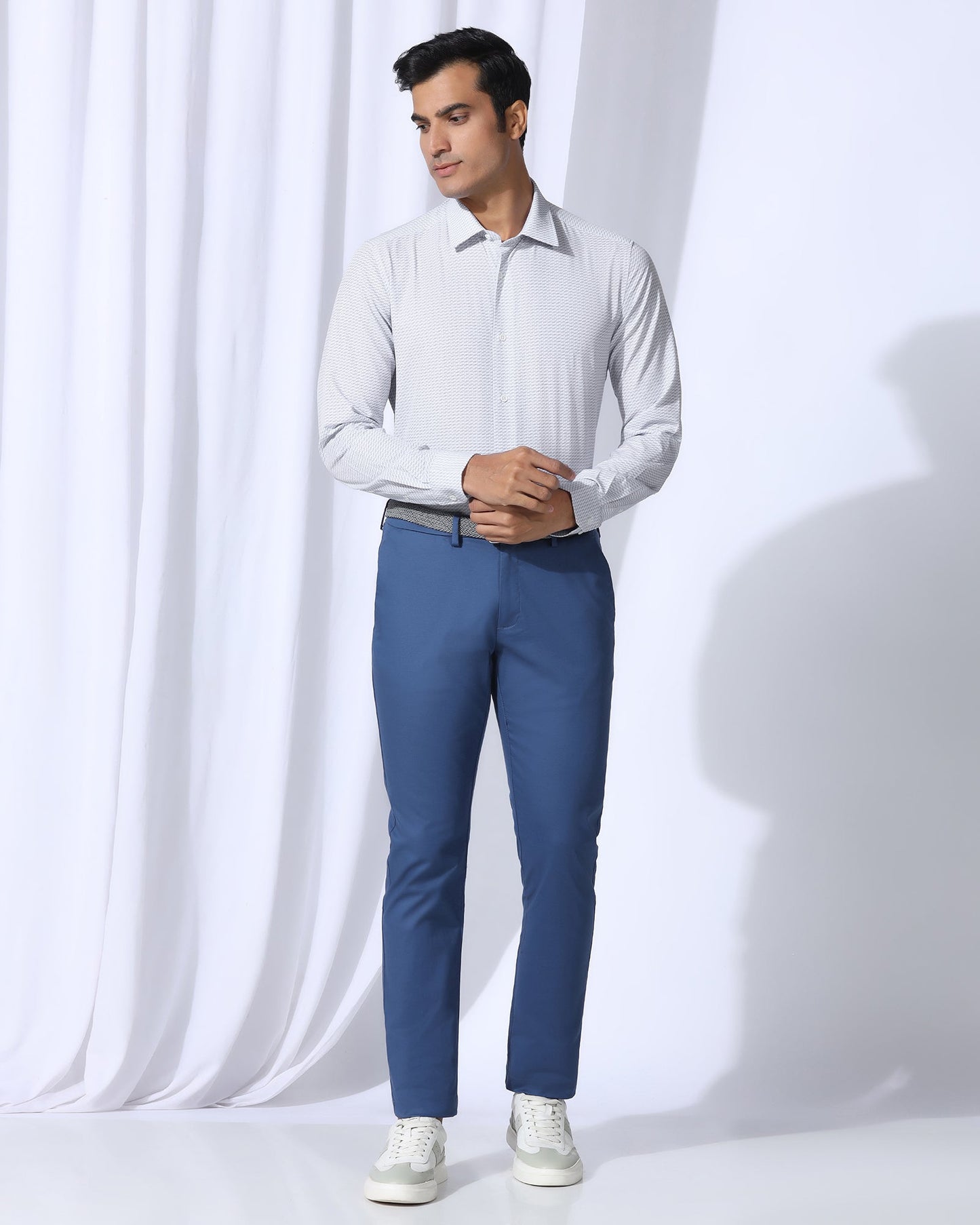 TechPro Formal White Printed Shirt - Ivan