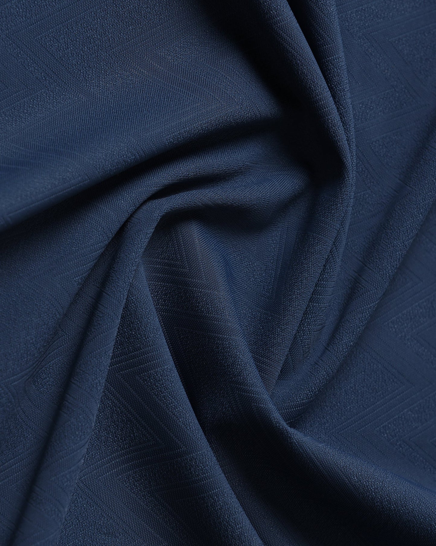 TechPro Polo Blue Textured T-Shirt - Molar
