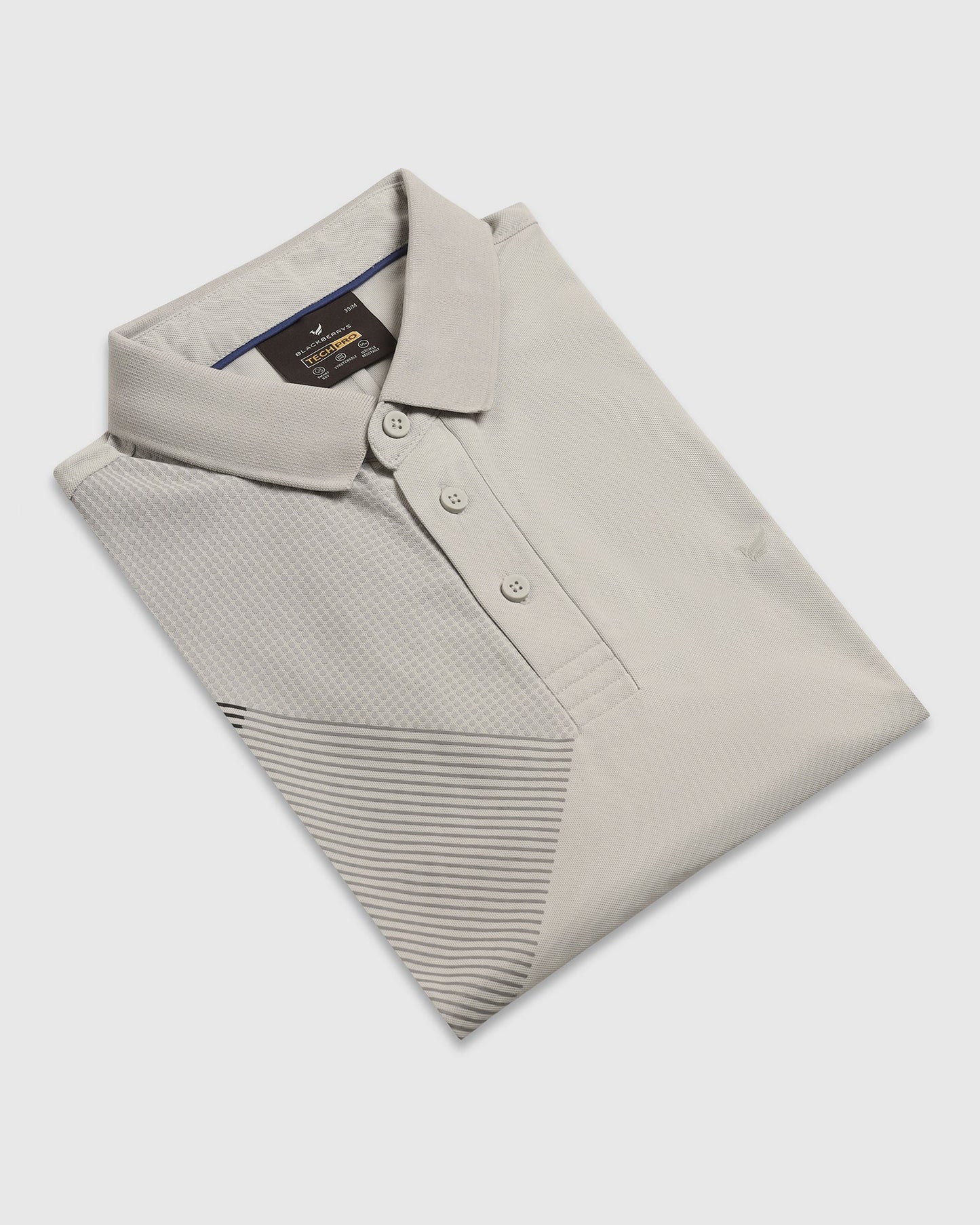 TechPro Polo Grey Printed T-Shirt - Walk