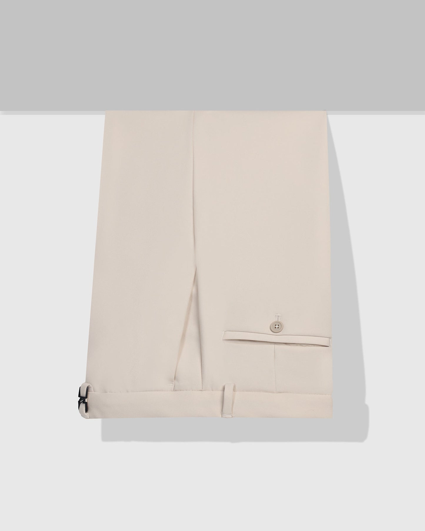 TechPro Slim Fit B-91 Formal Beige Solid Trouser - Ashley