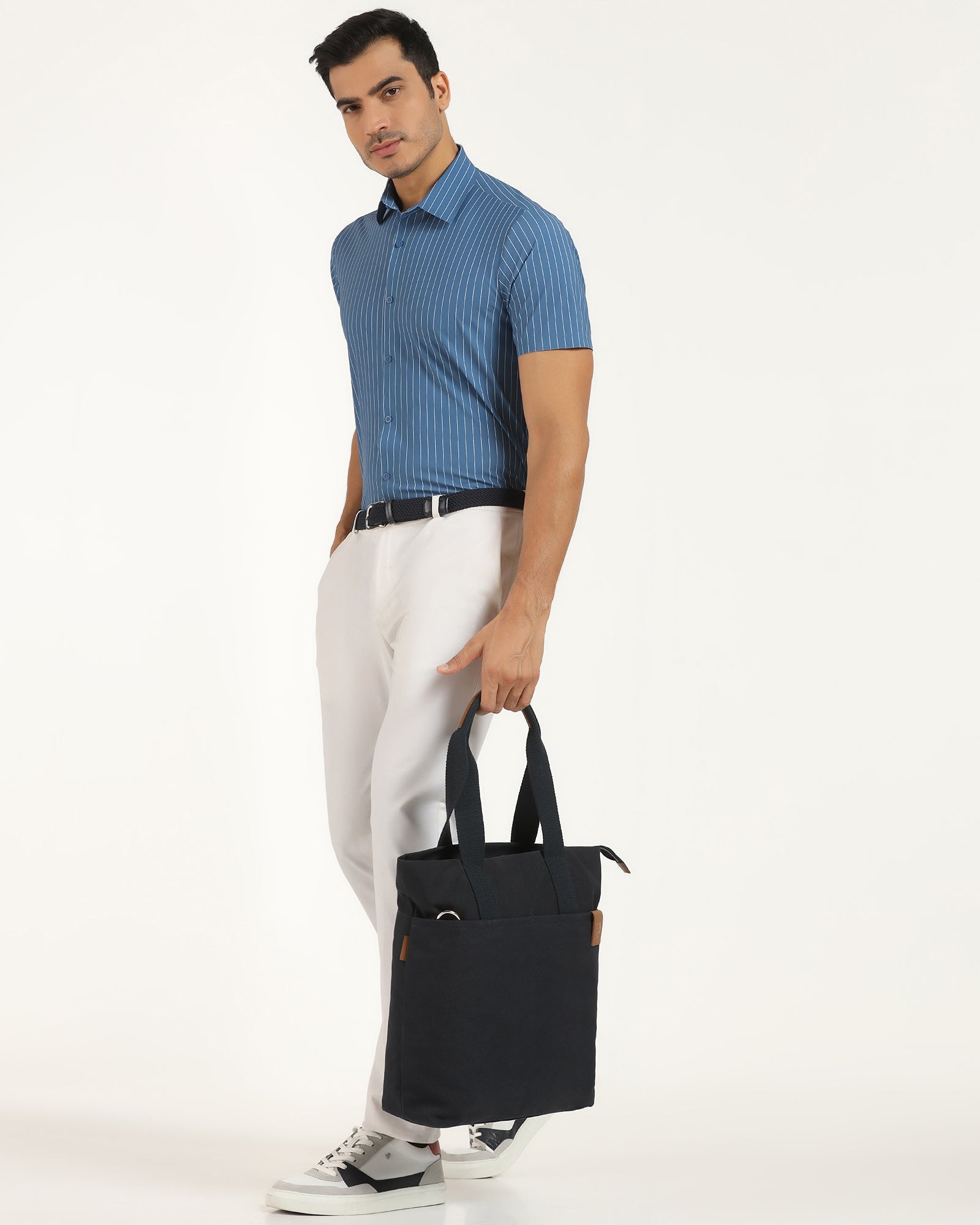 TechPro Slim Fit B-91 Formal White Solid Trouser - Explorer