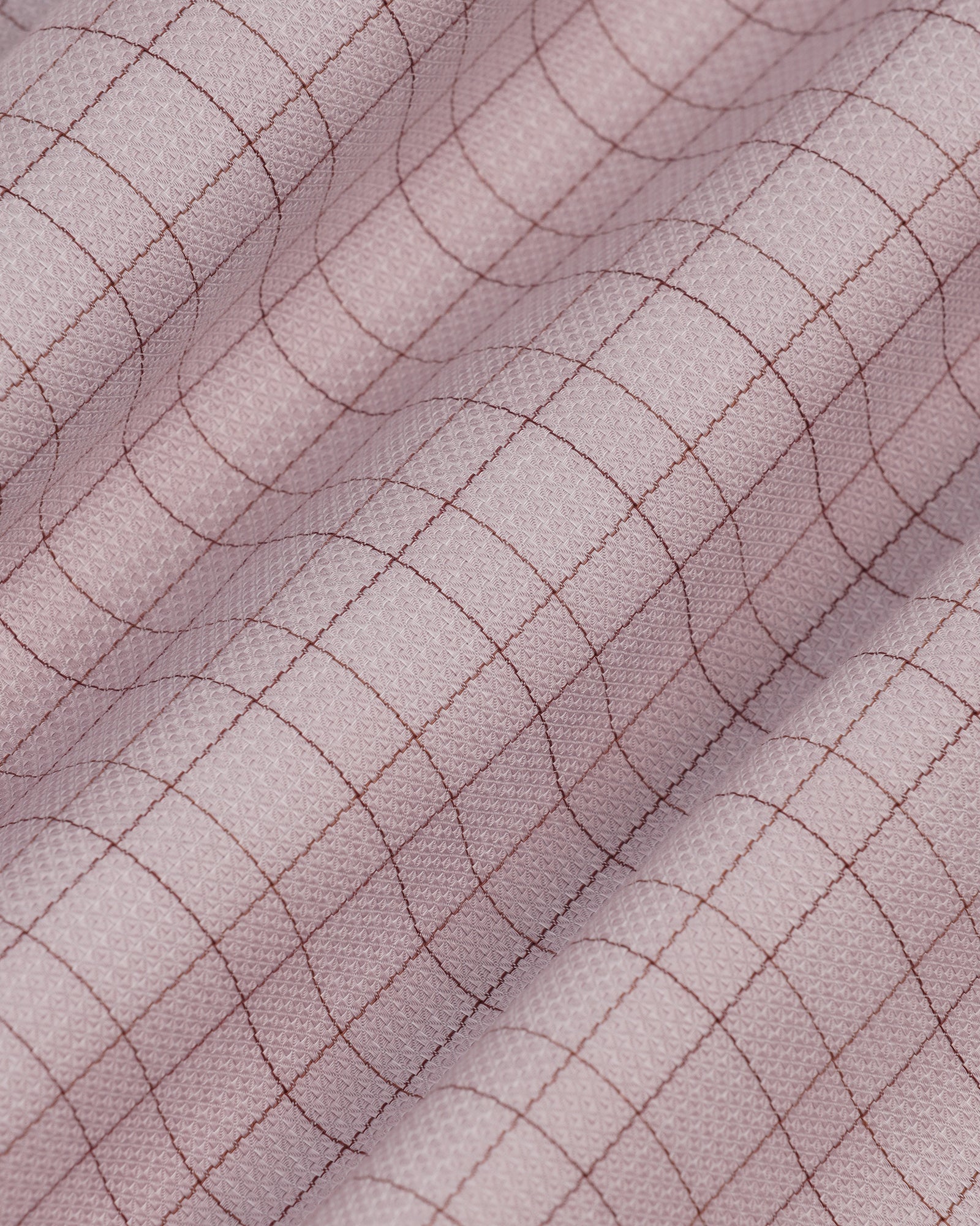 Temp Tech Formal Dusty Pink Check Shirt - Victor