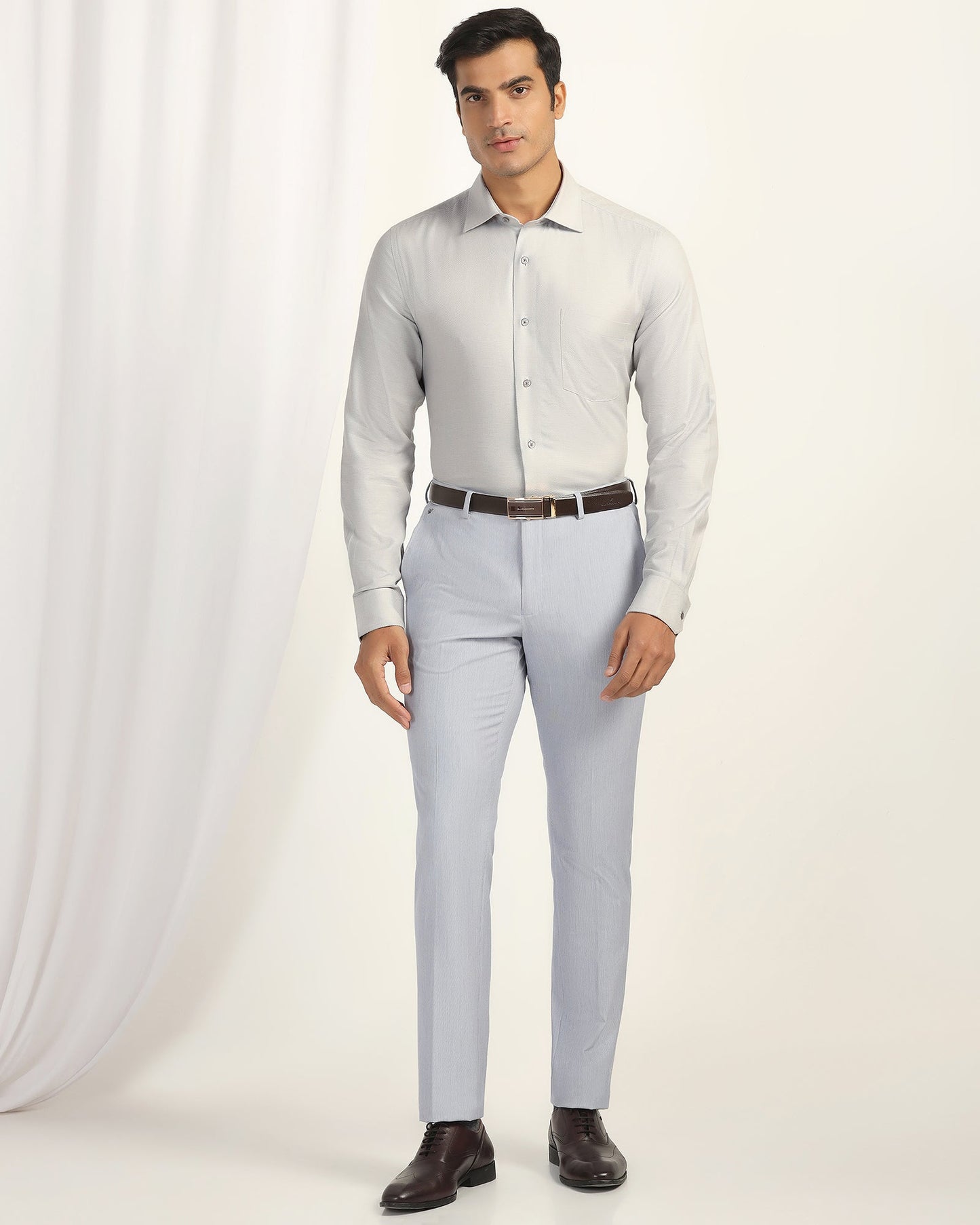 Temp Tech Formal Grey Textured Shirt - Revolve