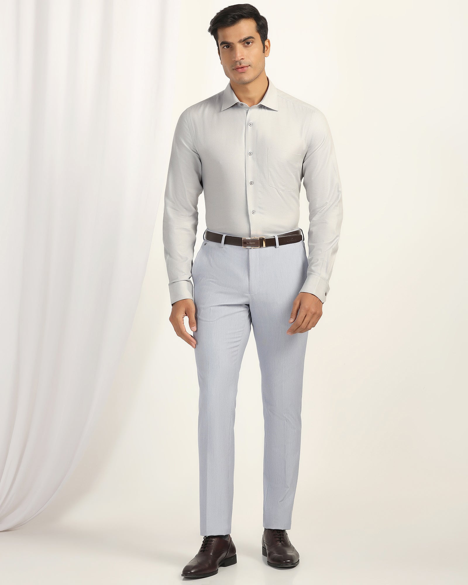 Temp Tech Formal Grey Textured Shirt - Revolve